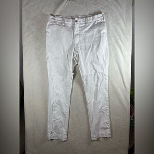 Polo Ralph Lauren 36W 32L Bedford Chino Slim Fit Cotton Classic White Trousers